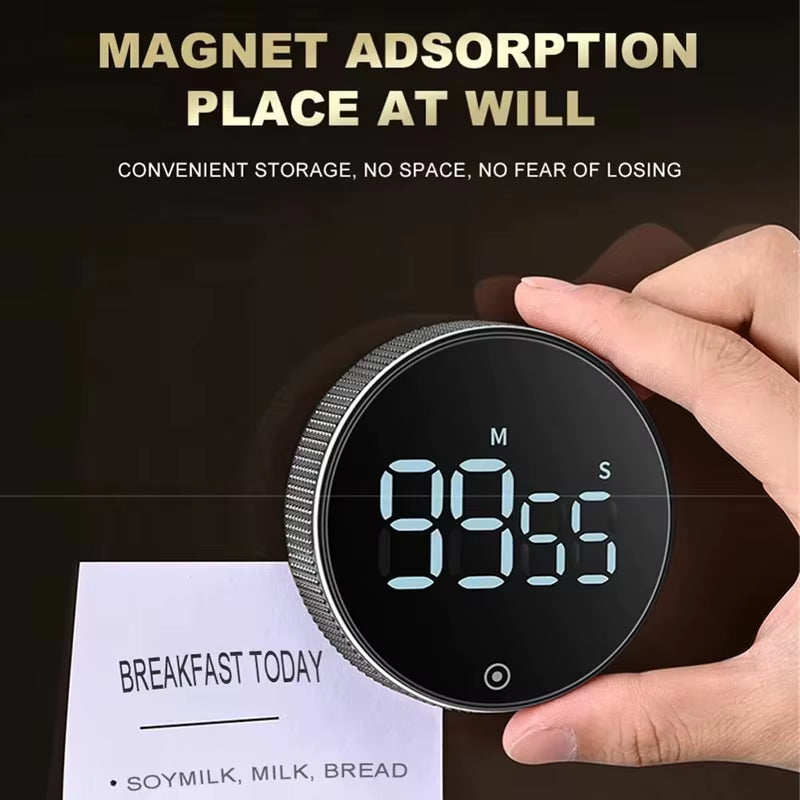 Precision Countdown: DINRGO Magnetic Digital Kitchen Timer - Perfect for Cooking, Showers, and More!