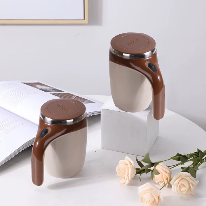 Auto Stirring Coffee Mug - Magnetic Rotating Electric Cup with 304 Stainless Steel Design