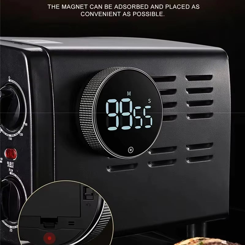 Precision Countdown: DINRGO Magnetic Digital Kitchen Timer - Perfect for Cooking, Showers, and More!