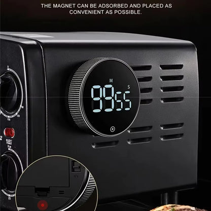 Precision Countdown: DINRGO Magnetic Digital Kitchen Timer - Perfect for Cooking, Showers, and More!