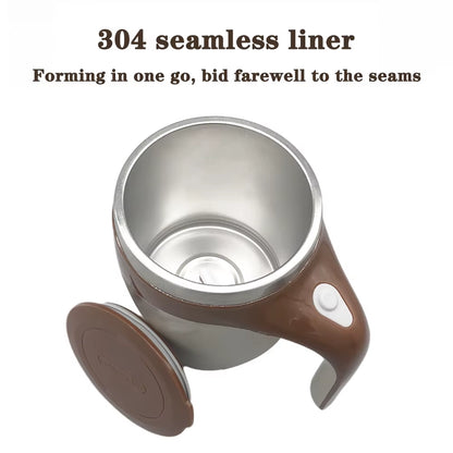 Auto Stirring Coffee Mug - Magnetic Rotating Electric Cup with 304 Stainless Steel Design