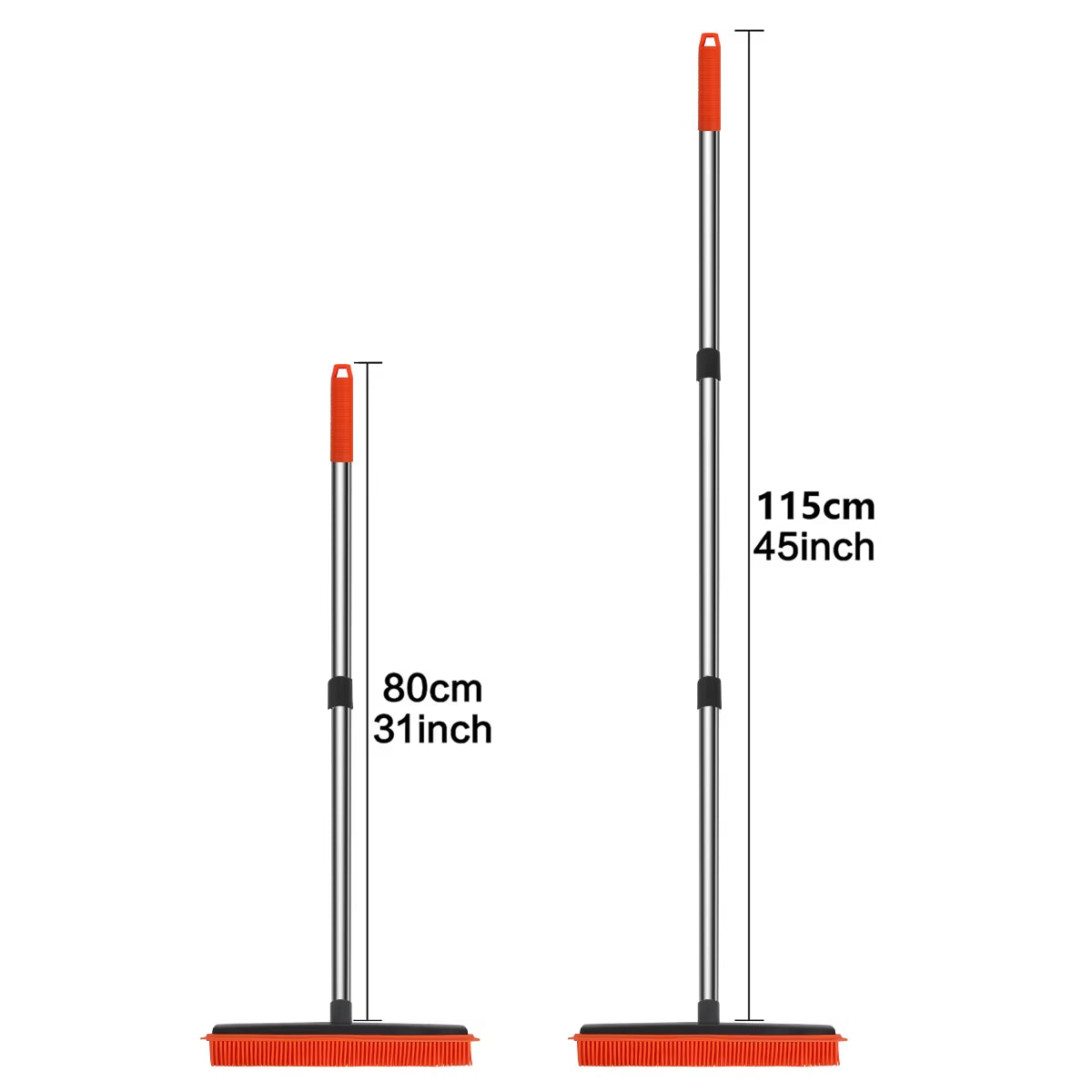 Revolutionary Push Silicone Broom - Scratch-Free Rubber Bristles for Effortless Pet Hair Removal on Floors, Carpets, Tiles, and Windows!