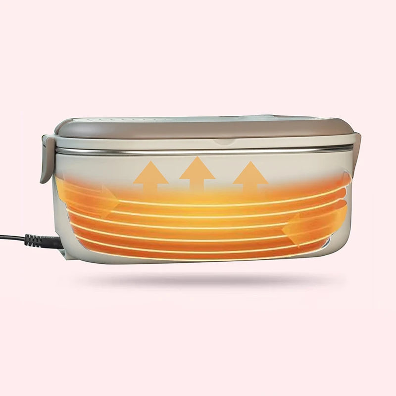 Electric Lunch Box 1L - Stainless Steel Food Warmer with EU/US Plug for School & Office - 220V/110V Thermostatic Heater 18W