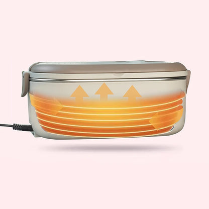 Electric Lunch Box 1L - Stainless Steel Food Warmer with EU/US Plug for School & Office - 220V/110V Thermostatic Heater 18W