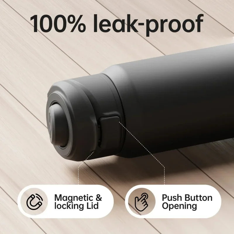 Ultimate 710/950ML Stainless Steel Sports Water Bottle with Magnetic Phone Holder & Insulated Bouncing Cover Thermos