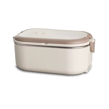 Electric Lunch Box 1L - Stainless Steel Food Warmer with EU/US Plug for School & Office - 220V/110V Thermostatic Heater 18W