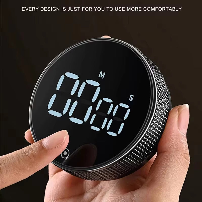 Precision Countdown: DINRGO Magnetic Digital Kitchen Timer - Perfect for Cooking, Showers, and More!