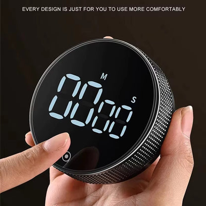 Precision Countdown: DINRGO Magnetic Digital Kitchen Timer - Perfect for Cooking, Showers, and More!