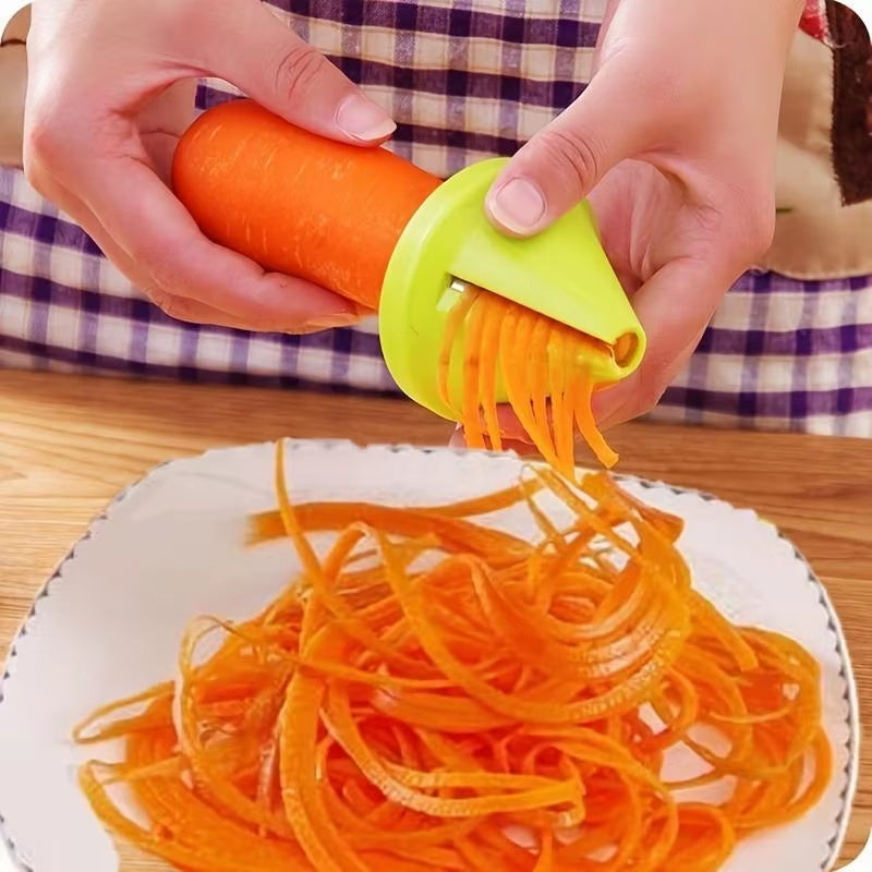 Revolutionary Kitchen Rotating Shredder & Spiral Peeler - Manual Vegetable Slicer for Effortless Grating of Fruits, Potatoes, and Radishes!